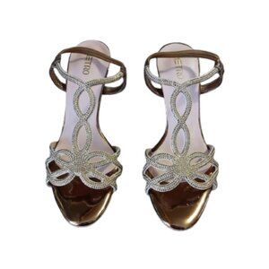 Gold Rhinestone Sandals size 37 NEW NWOT ?